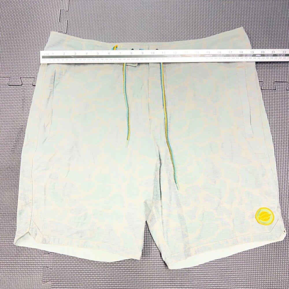 Mens Marsh Ride The Tide Swim Shorts 36 Camo Green Drawstring Lightweight